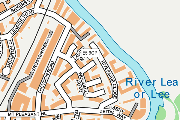 E5 9GP map - OS OpenMap – Local (Ordnance Survey)