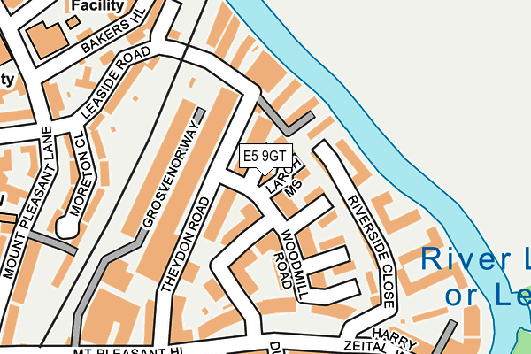 E5 9GT map - OS OpenMap – Local (Ordnance Survey)