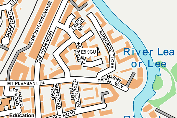 E5 9GU map - OS OpenMap – Local (Ordnance Survey)