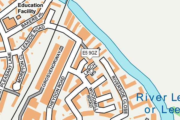 E5 9GZ map - OS OpenMap – Local (Ordnance Survey)