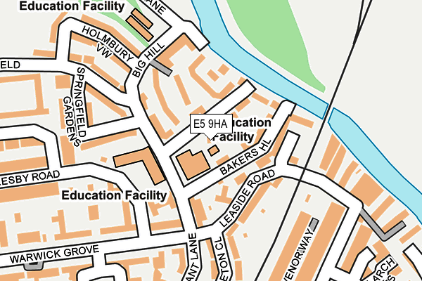 E5 9HA map - OS OpenMap – Local (Ordnance Survey)