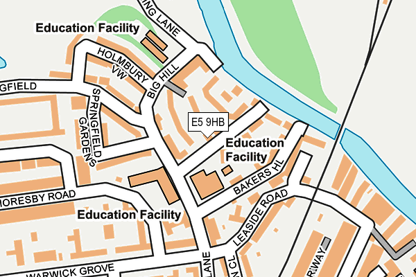 E5 9HB map - OS OpenMap – Local (Ordnance Survey)