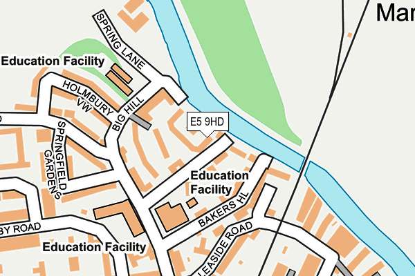 E5 9HD map - OS OpenMap – Local (Ordnance Survey)