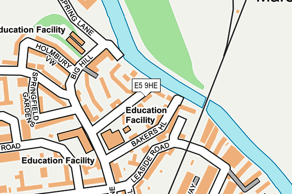 E5 9HE map - OS OpenMap – Local (Ordnance Survey)