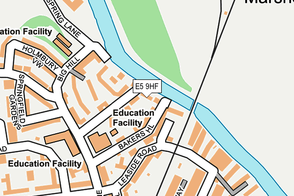 E5 9HF map - OS OpenMap – Local (Ordnance Survey)