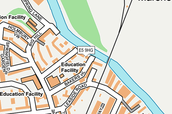 E5 9HG map - OS OpenMap – Local (Ordnance Survey)