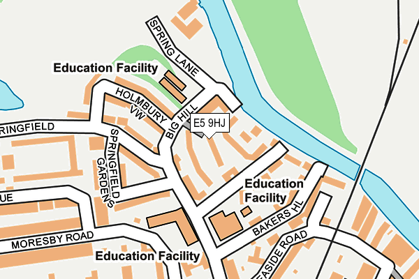 E5 9HJ map - OS OpenMap – Local (Ordnance Survey)