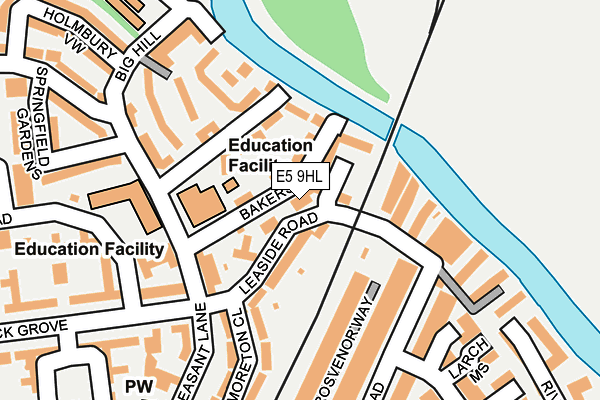 E5 9HL map - OS OpenMap – Local (Ordnance Survey)