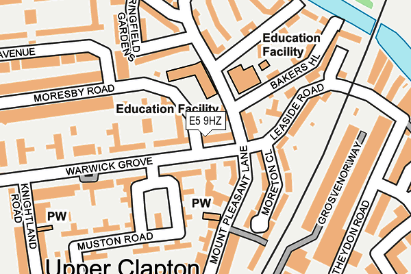 E5 9HZ map - OS OpenMap – Local (Ordnance Survey)