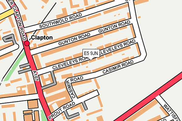 E5 9JN map - OS OpenMap – Local (Ordnance Survey)