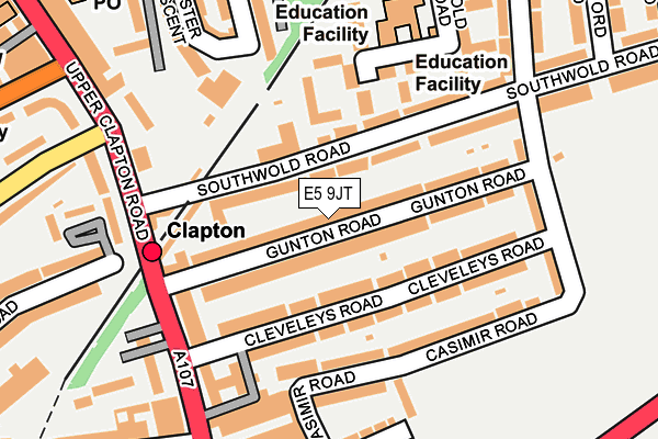 E5 9JT map - OS OpenMap – Local (Ordnance Survey)