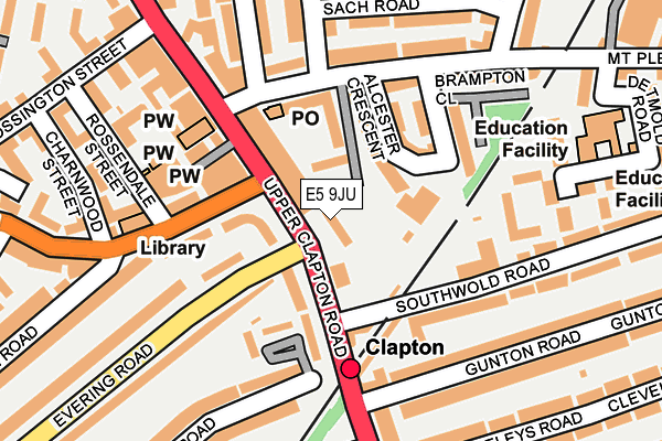 E5 9JU map - OS OpenMap – Local (Ordnance Survey)