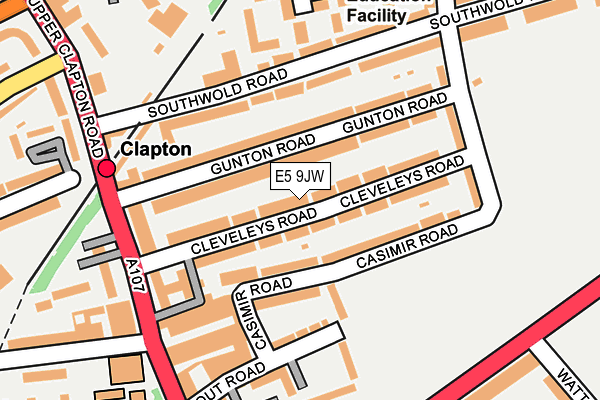 E5 9JW map - OS OpenMap – Local (Ordnance Survey)