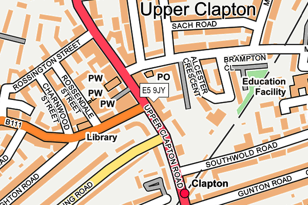 E5 9JY map - OS OpenMap – Local (Ordnance Survey)