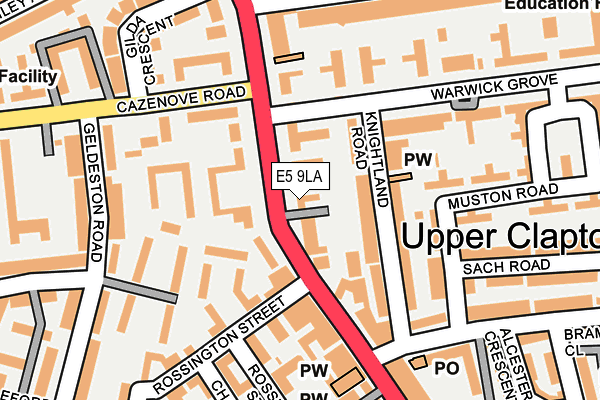 E5 9LA map - OS OpenMap – Local (Ordnance Survey)