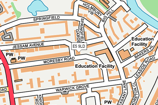 E5 9LD map - OS OpenMap – Local (Ordnance Survey)