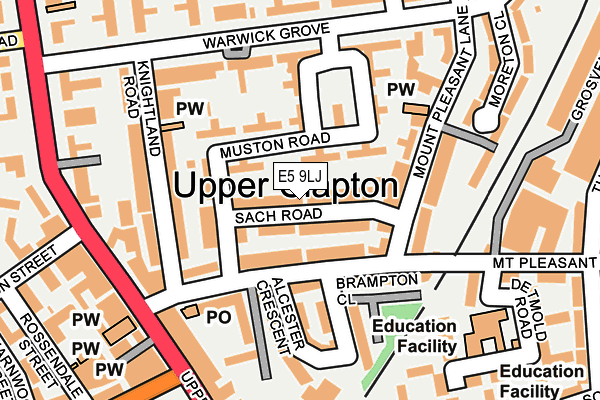 E5 9LJ map - OS OpenMap – Local (Ordnance Survey)