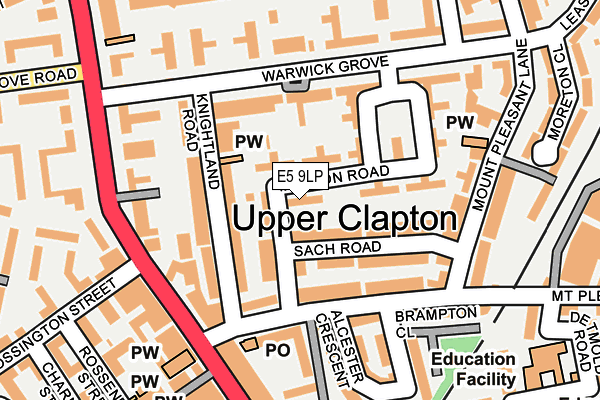 E5 9LP map - OS OpenMap – Local (Ordnance Survey)