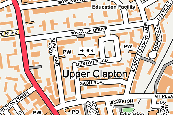 E5 9LR map - OS OpenMap – Local (Ordnance Survey)