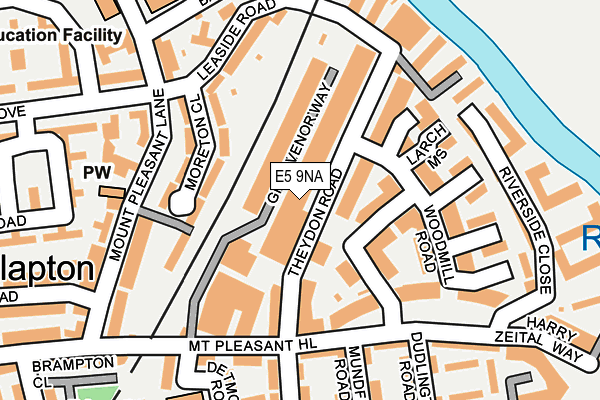 E5 9NA map - OS OpenMap – Local (Ordnance Survey)