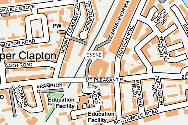 E5 9NE map - OS OpenMap – Local (Ordnance Survey)