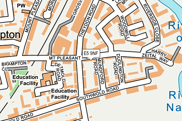 E5 9NF map - OS OpenMap – Local (Ordnance Survey)