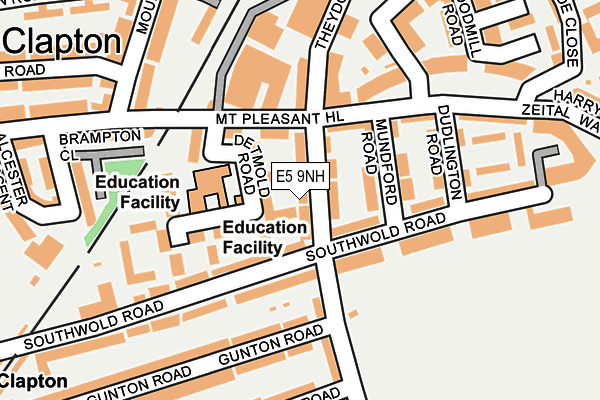 E5 9NH map - OS OpenMap – Local (Ordnance Survey)