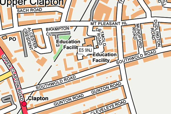 E5 9NJ map - OS OpenMap – Local (Ordnance Survey)