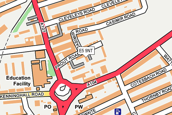 E5 9NT map - OS OpenMap – Local (Ordnance Survey)