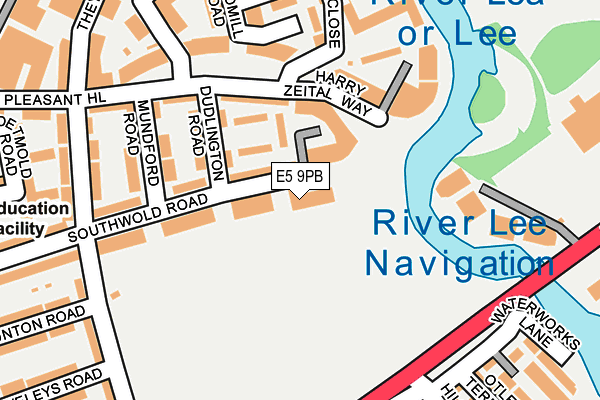 E5 9PB map - OS OpenMap – Local (Ordnance Survey)