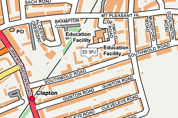 E5 9PJ map - OS OpenMap – Local (Ordnance Survey)