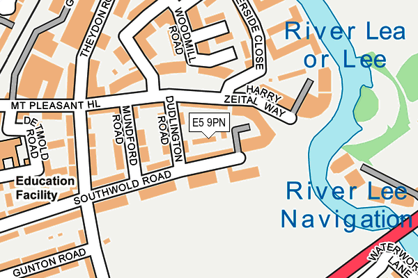 E5 9PN map - OS OpenMap – Local (Ordnance Survey)