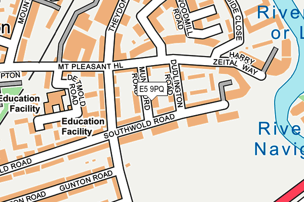 E5 9PQ map - OS OpenMap – Local (Ordnance Survey)