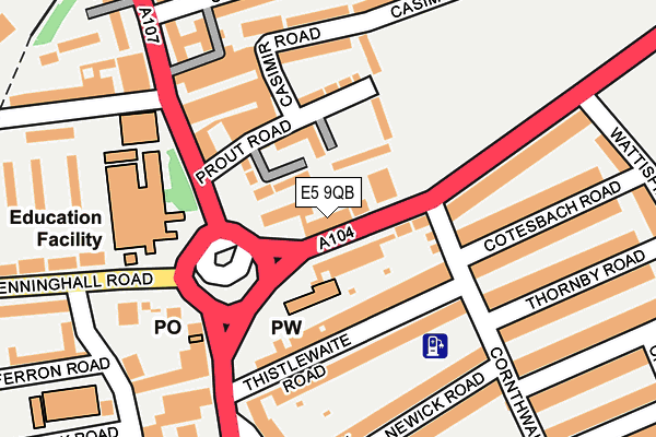 E5 9QB map - OS OpenMap – Local (Ordnance Survey)