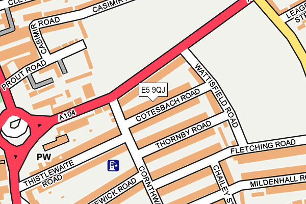 E5 9QJ map - OS OpenMap – Local (Ordnance Survey)