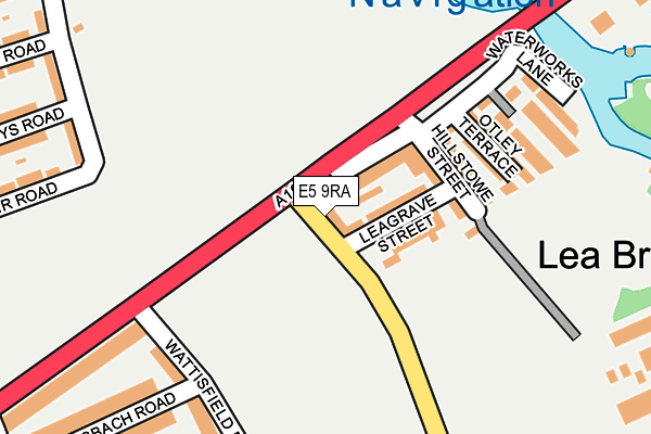 E5 9RA map - OS OpenMap – Local (Ordnance Survey)