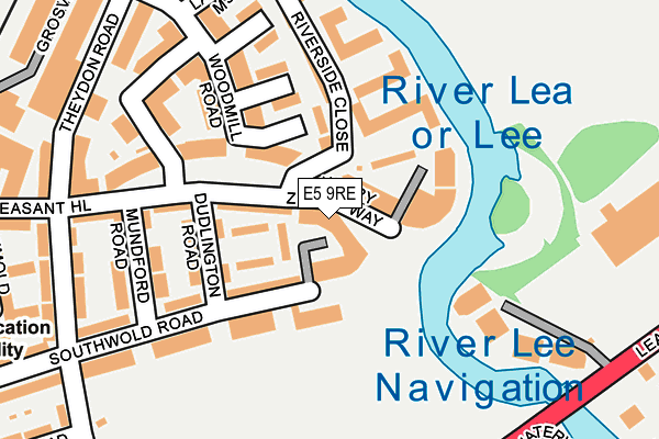 E5 9RE map - OS OpenMap – Local (Ordnance Survey)