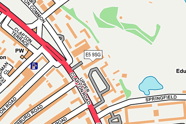 E5 9SG map - OS OpenMap – Local (Ordnance Survey)