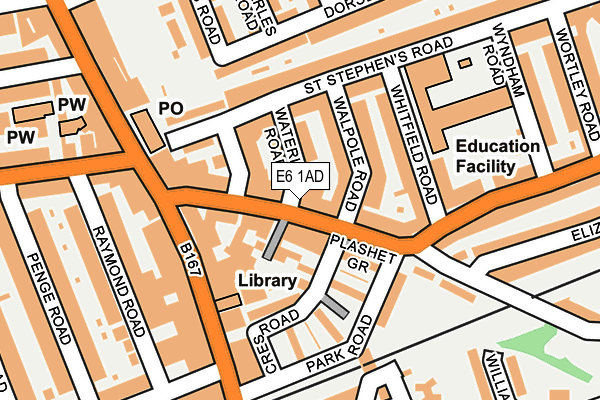 E6 1AD map - OS OpenMap – Local (Ordnance Survey)