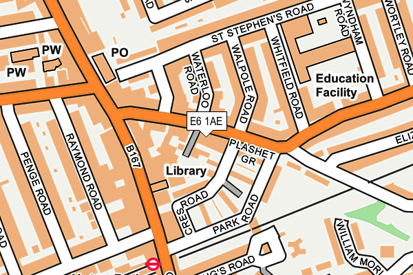 E6 1AE map - OS OpenMap – Local (Ordnance Survey)