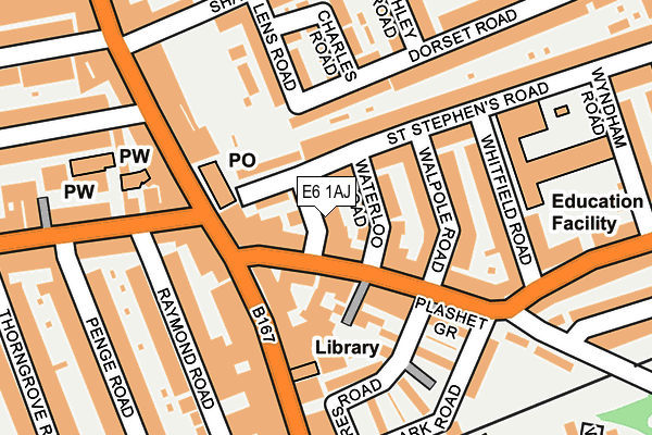 E6 1AJ map - OS OpenMap – Local (Ordnance Survey)