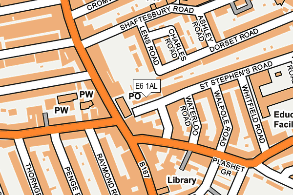 E6 1AL map - OS OpenMap – Local (Ordnance Survey)