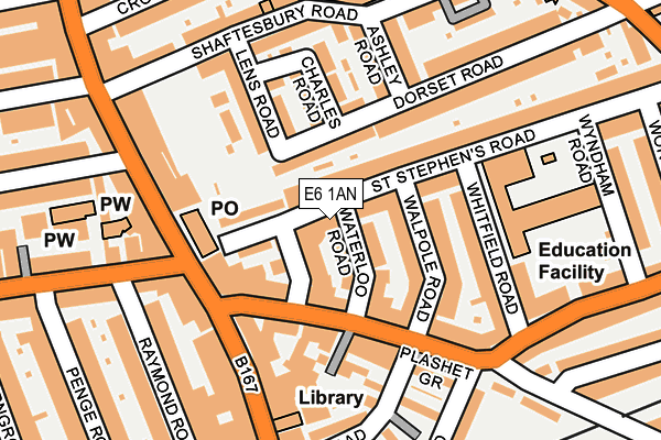 E6 1AN map - OS OpenMap – Local (Ordnance Survey)