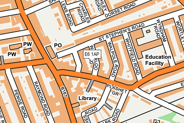 E6 1AP map - OS OpenMap – Local (Ordnance Survey)