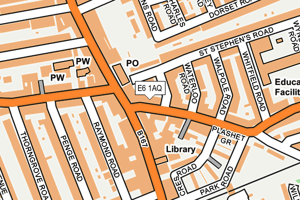 E6 1AQ map - OS OpenMap – Local (Ordnance Survey)