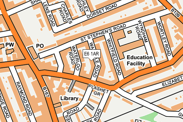 E6 1AR map - OS OpenMap – Local (Ordnance Survey)