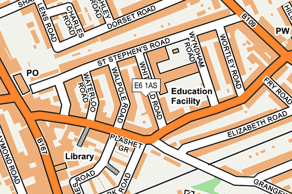 E6 1AS map - OS OpenMap – Local (Ordnance Survey)