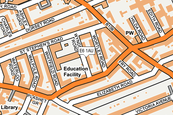 E6 1AU map - OS OpenMap – Local (Ordnance Survey)