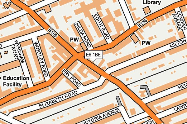 E6 1BE map - OS OpenMap – Local (Ordnance Survey)