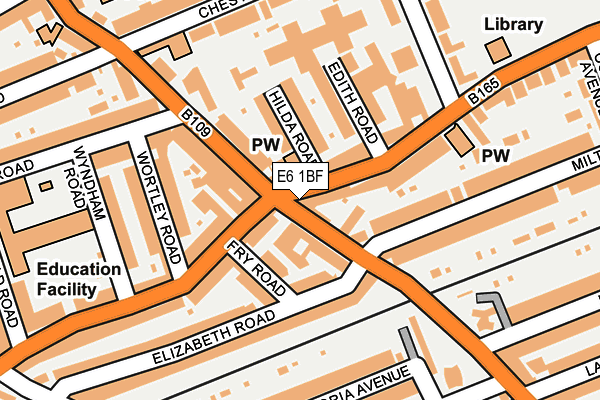E6 1BF map - OS OpenMap – Local (Ordnance Survey)